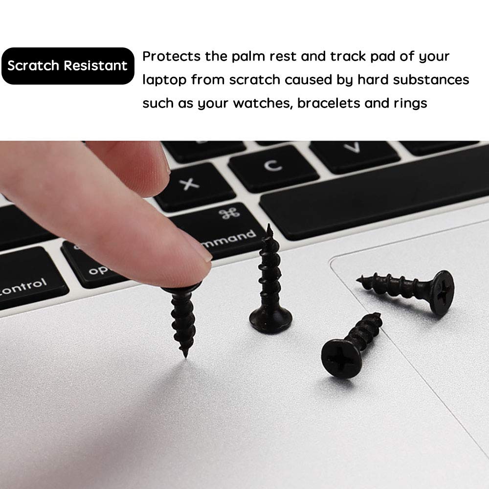 Ultra Thin Silver Palm Rest Cover with Trackpad Protector for MacBook Pro 16 Inch (A2141) - Scratch Resistant Skin for Work & Travel Protection