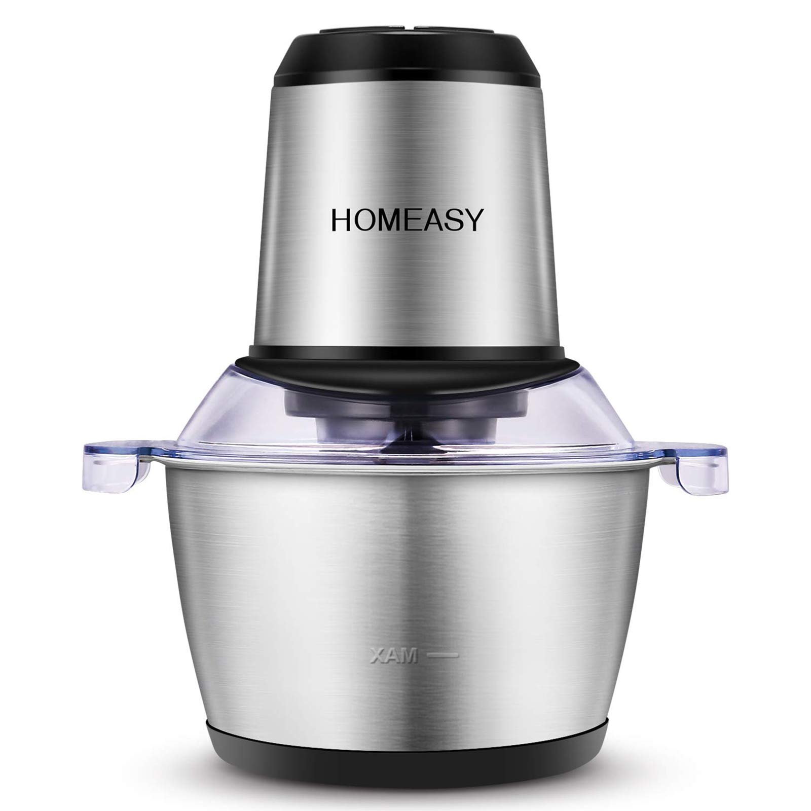 Electric Meat Grinder & Food Processor - 2L Stainless Steel Meat Blender, Vegetable Chopper & Nut Grinder with 4 Sharp Blades (350W, 8 Cups) - Perfect for Home Kitchen, Meal Prep, Baby Food & Smoothies