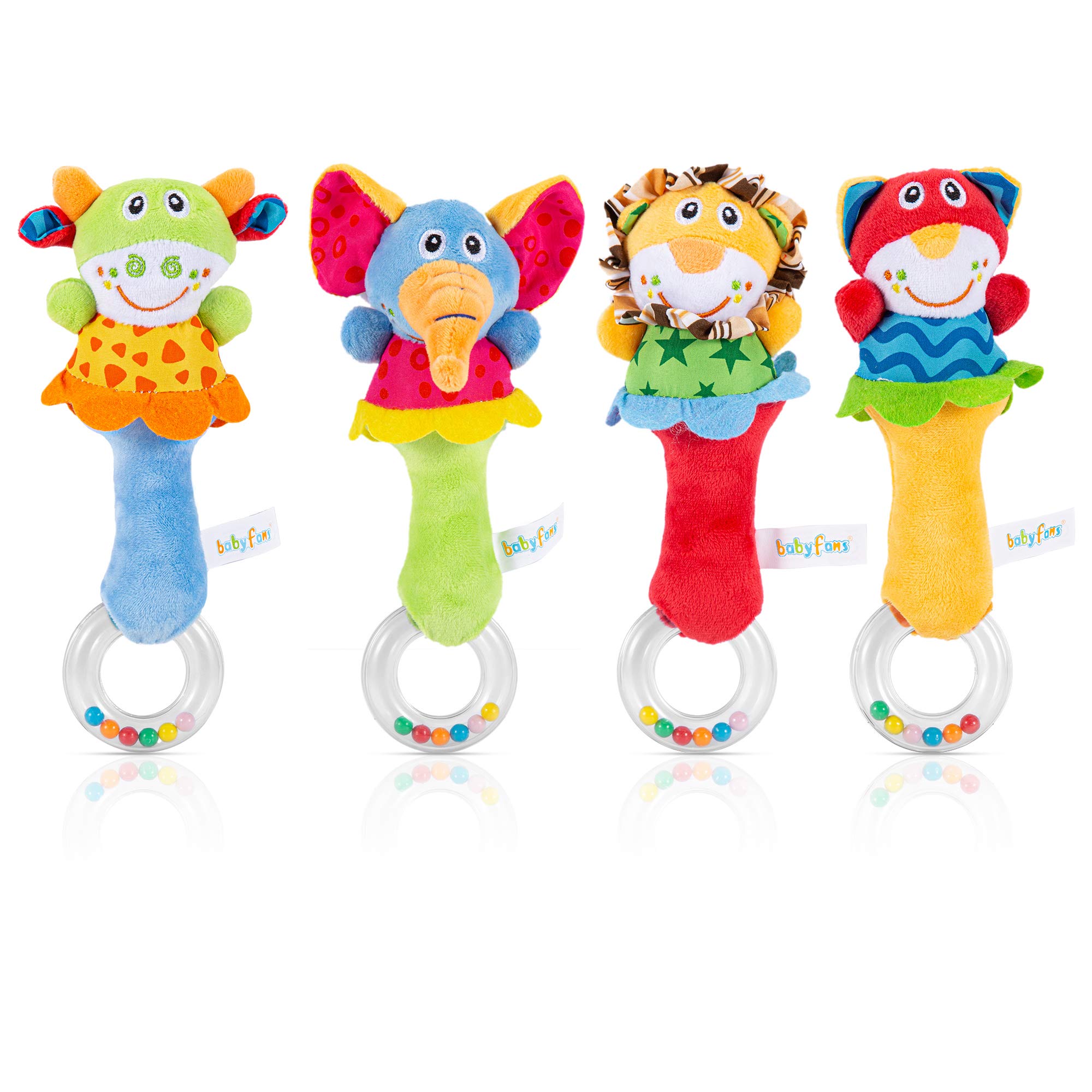 Baby Soft Rattles Toys for Newborns - Sensory Development Hand Grip Toys for Infants 0-6 Months | Perfect for Tummy Time, Teething & Early Learning Play