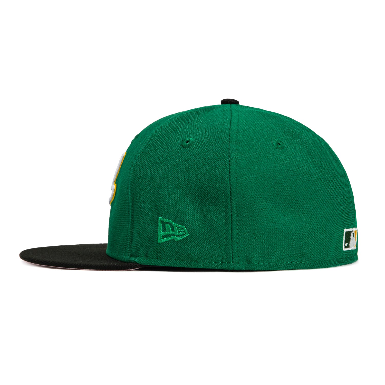 New Era 59Fifty Oakland Athletics Battle of the Bay Patch Script Hat - Kelly Green & Black - MLB Baseball Cap for Men & Women - Perfect for Games, Streetwear & Sports Fans