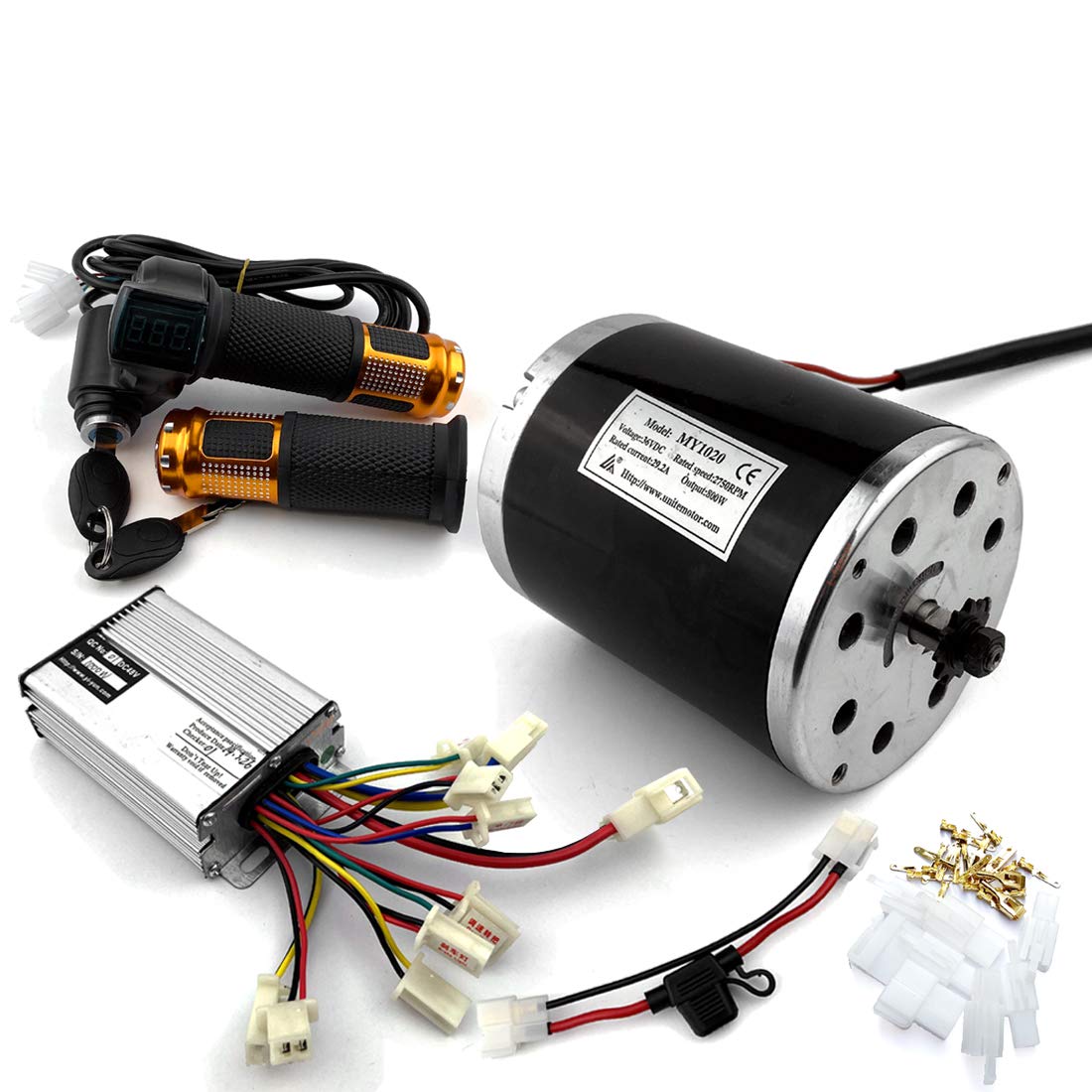 36V/48V 800W Electric Brush DC Motor Kit - Scooter & Motorcycle Conversion Kit with Engine Upgrade (Ideal for DIY E-Bike, Electric Scooter & Motorcycle Conversions)