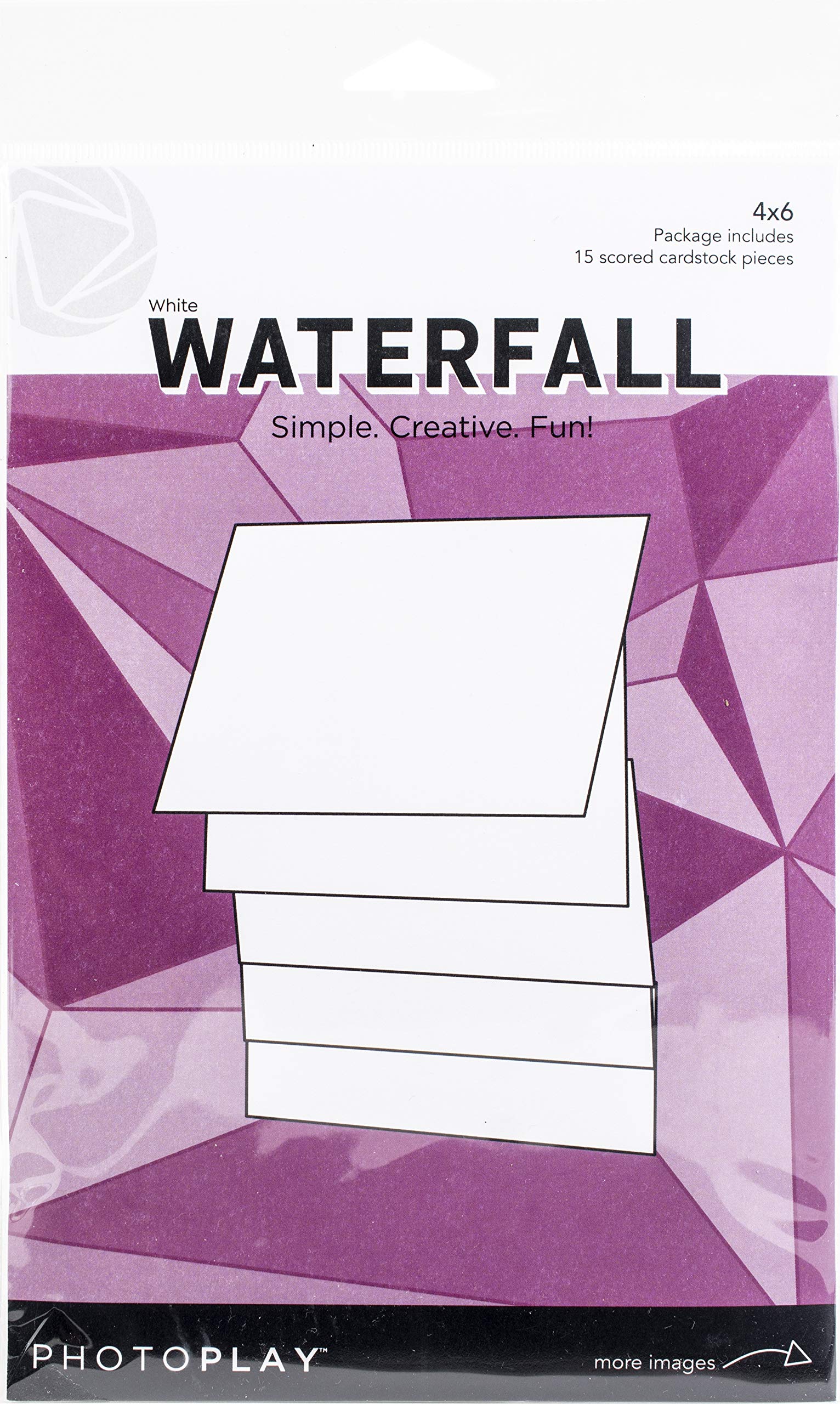 PHOTOPLAY Maker Series 4X6 Photo Album - White Waterfall Design for Scrapbooking, Wedding Memories & Family Photos | Premium Archival Quality