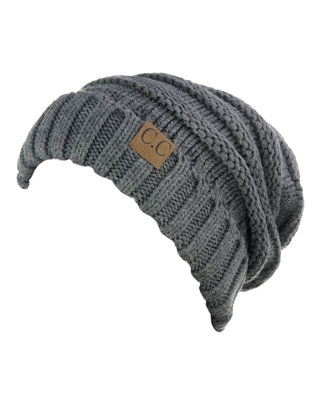 NYFASHION101 Slouchy Wrinkled Beanie Cap - Winter Skull Hat for Men & Women | Cozy Knit Beanie for Cold Weather, Outdoor Activities & Street Fashion