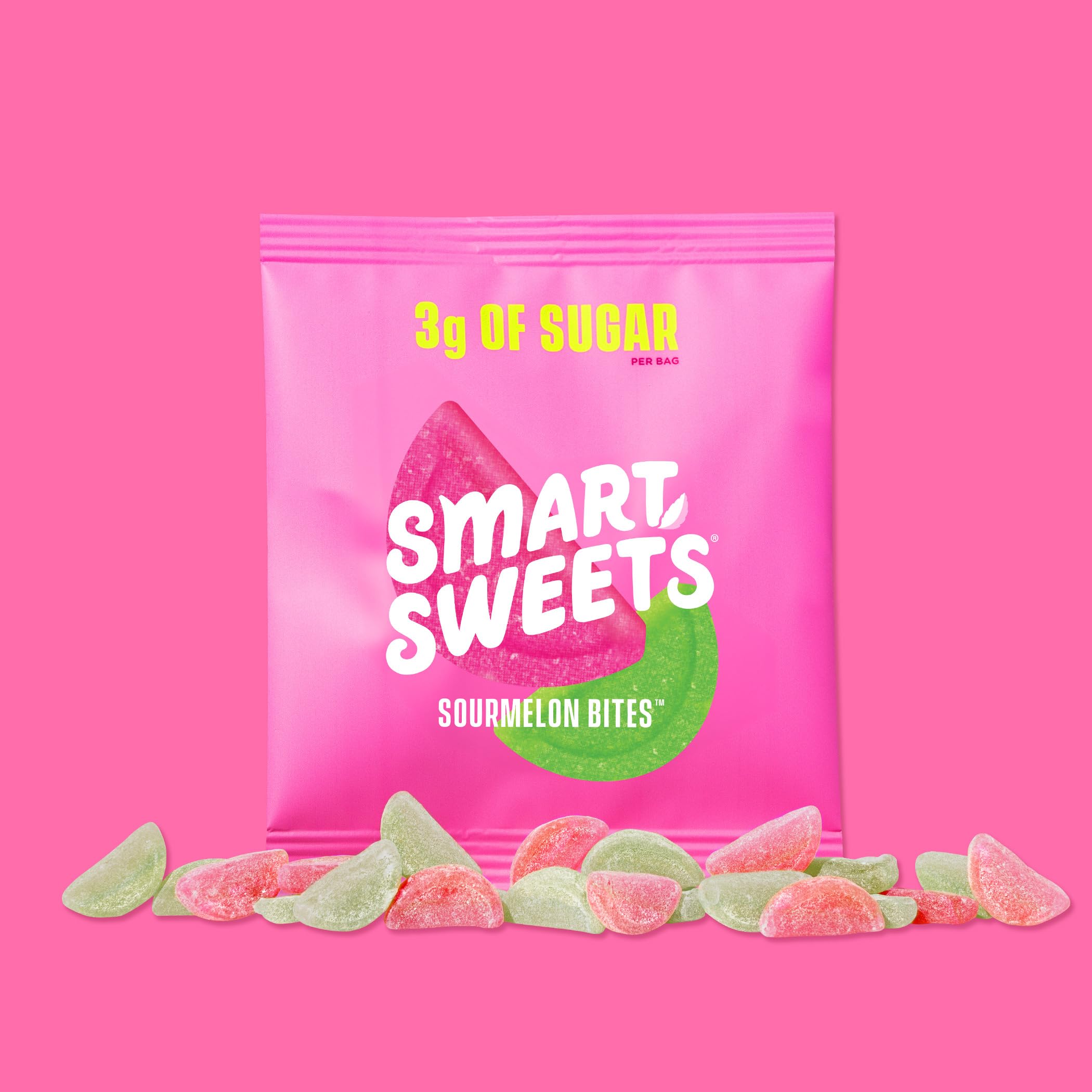 Smartsweets Sour Melon Gummy Candy - 1.8oz Bag | Low Sugar, Keto-Friendly Snacks for Kids & Adults | Perfect for Lunchboxes, Movie Nights & Road Trips