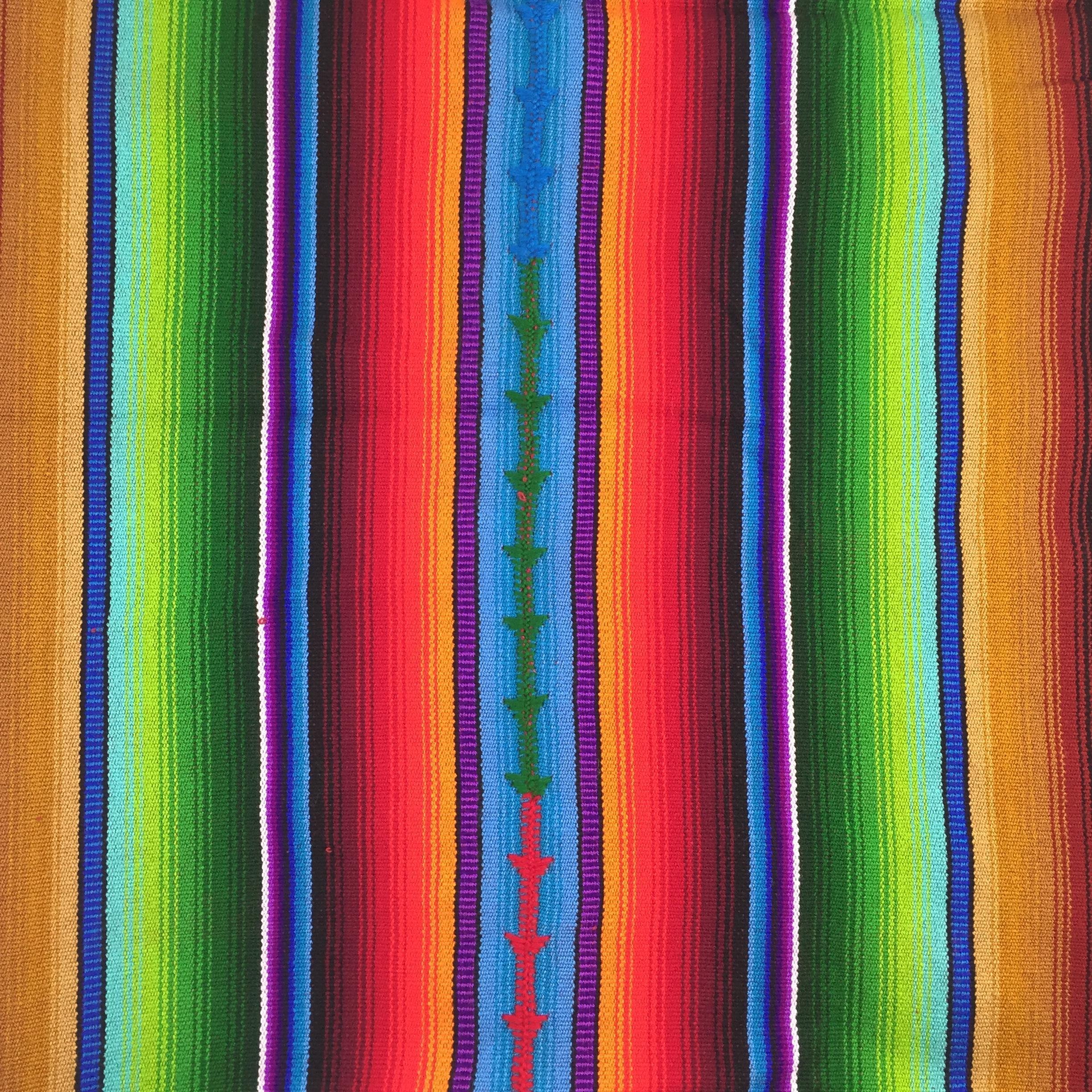 Handwoven Rainbow Blanket - Soft Altiplano Yoga Throw from Guatemala - Perfect for Meditation, Yoga, and Cozy Home Decor