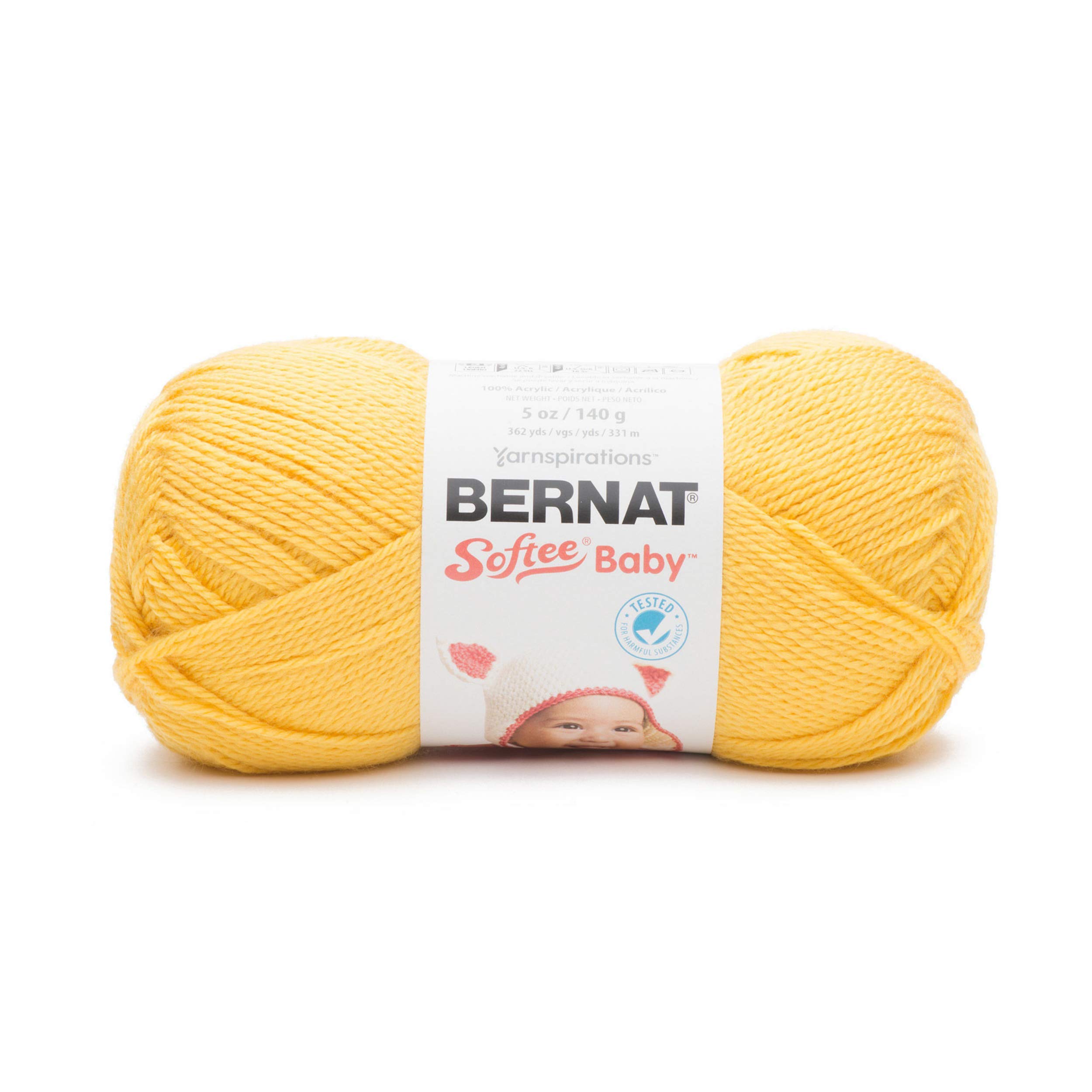 Bernat Softee Baby Yarn - 5 oz Soft Lightweight Knitting Yarn (Gauge 3) - Perfect for Baby Blankets, Hats & Crochet Projects - Buttercup Yellow