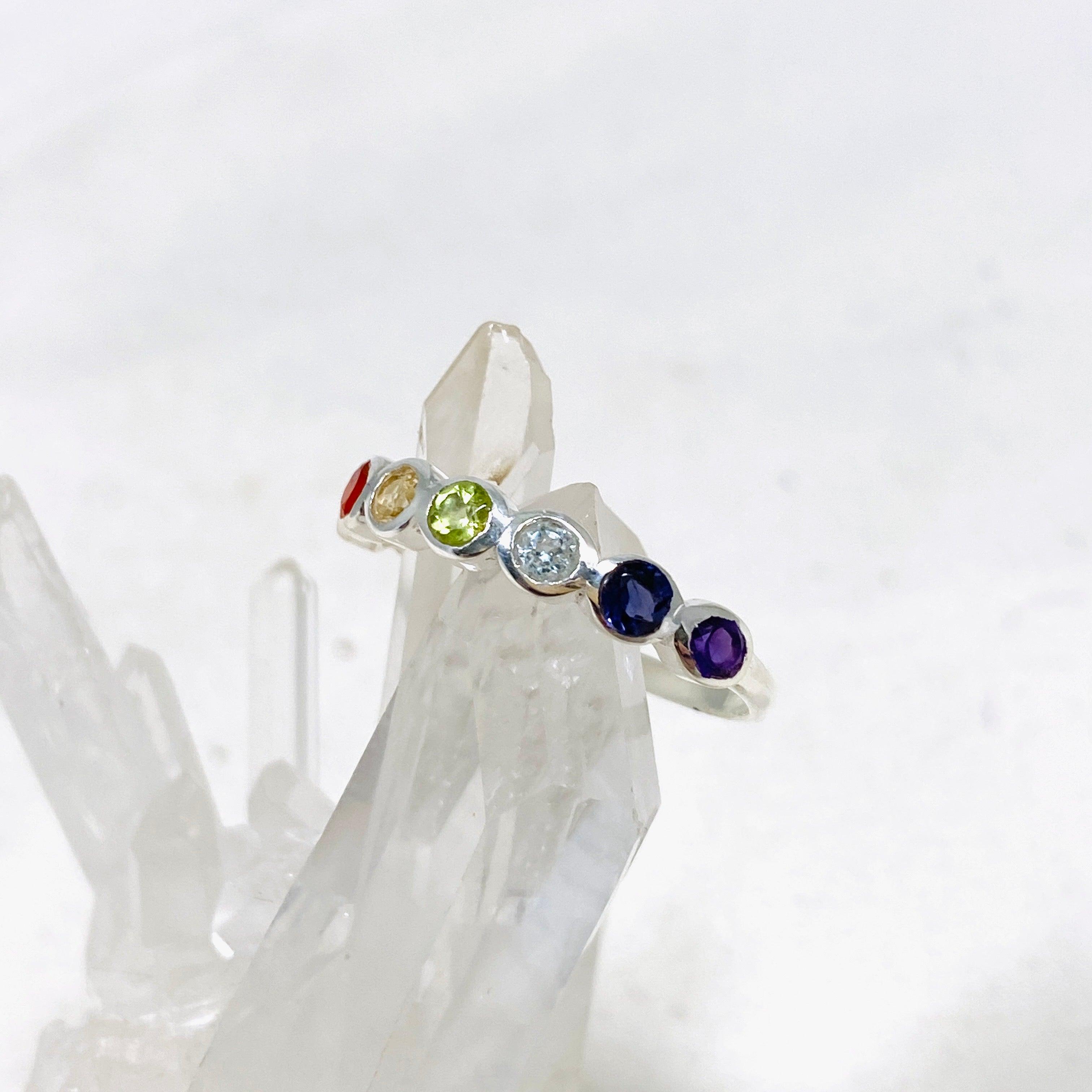 Chakra Ring R4178 - Spiritual Healing Jewelry for Balance & Energy - Perfect for Meditation, Yoga & Holistic Wellness