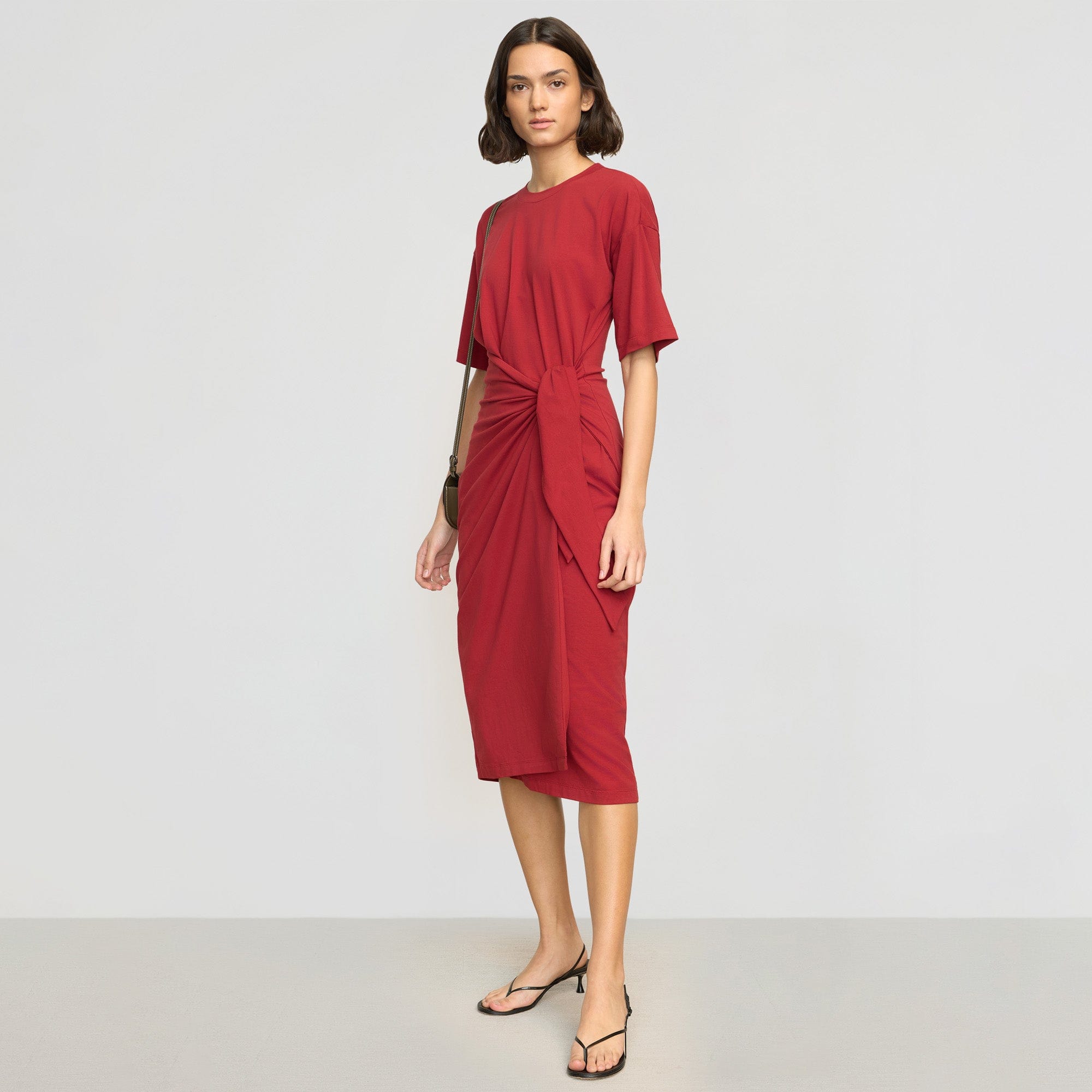 Noa Organic Cotton Wrap Dress for Women - Soft & Comfortable T-Shirt Style - Perfect for Casual Wear, Office & Summer Outfits