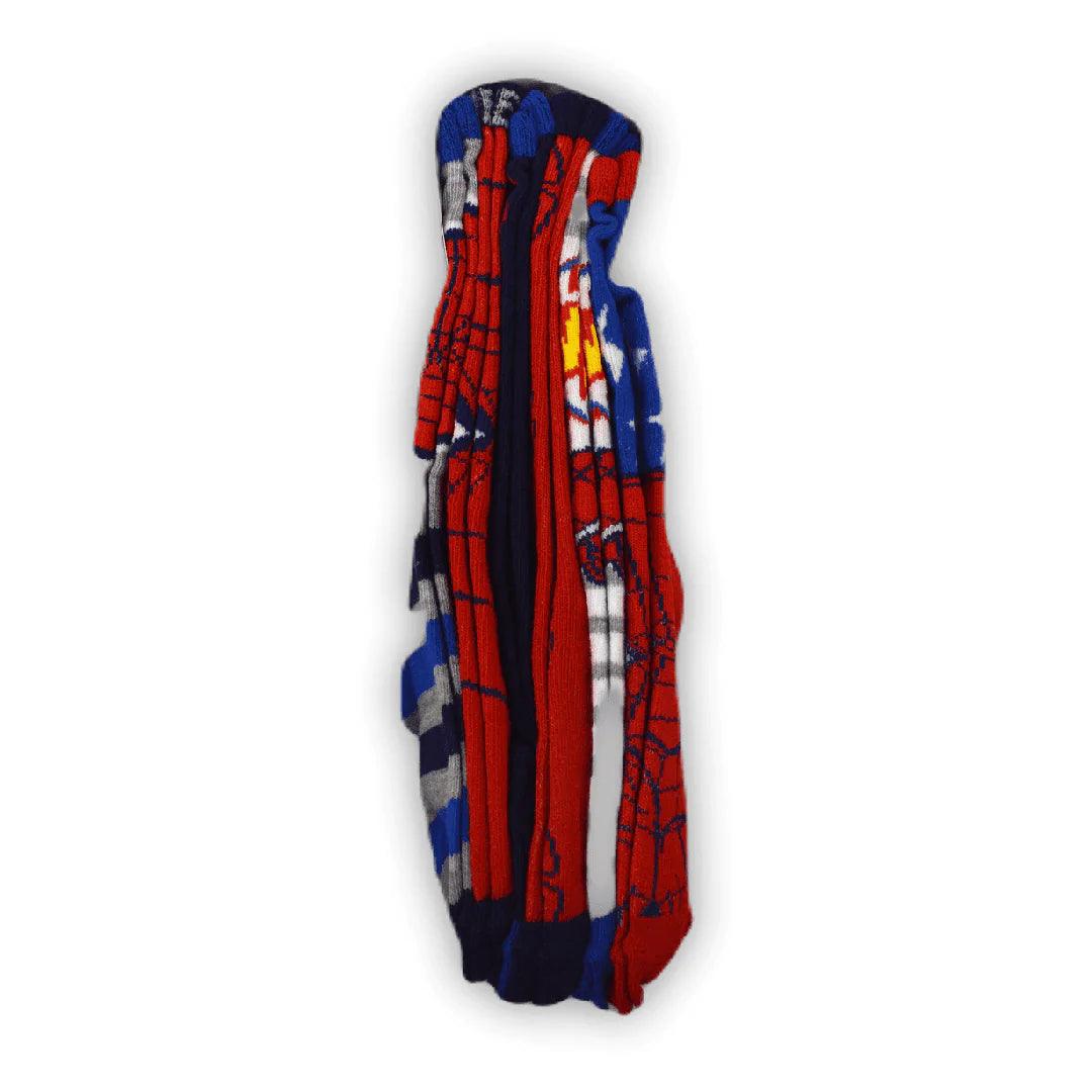 Marvel Spiderman Kids Socks 6-Pack - Superhero Themed Socks for Boys & Girls - Perfect for School, Play & Costumes