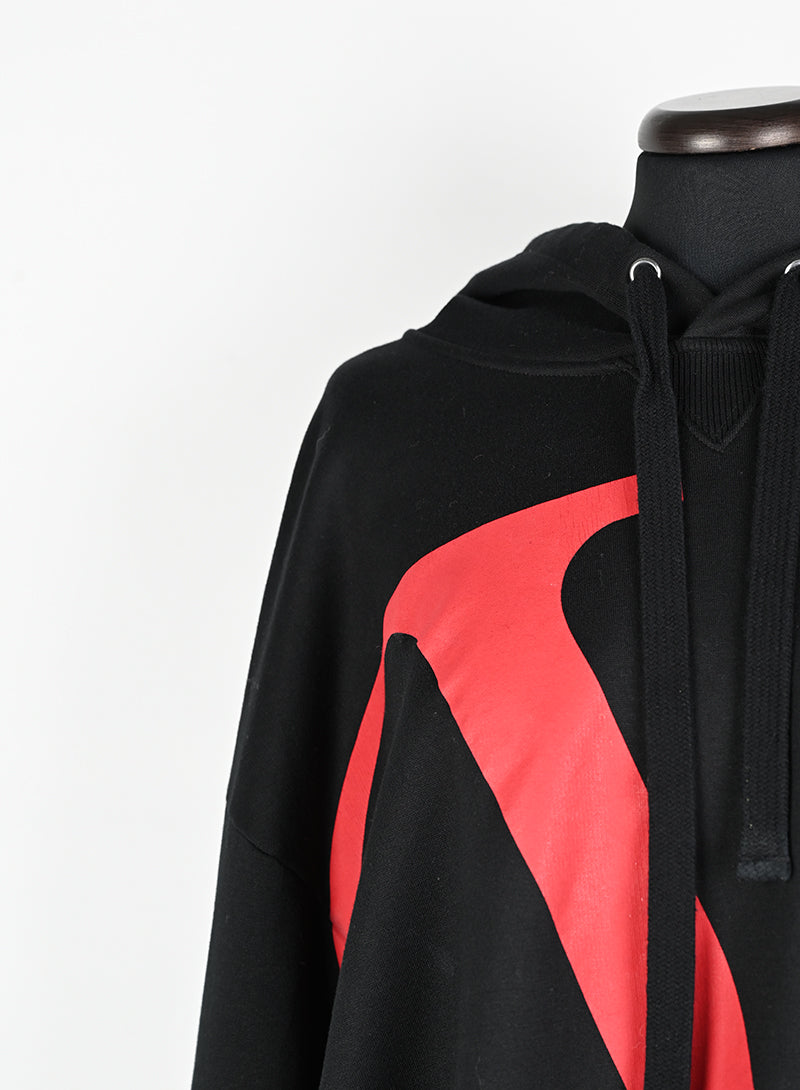 Valentino Black Hoodie with Oversized Logo - Size M | Stylish & Comfortable for Casual Wear & Street Fashion