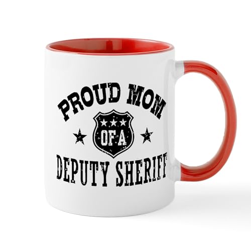 White/Red Inside - Proud Mom Of A Deputy Sheriff Mug
