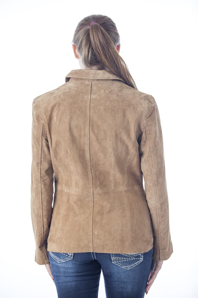 REED Women's Genuine Suede Leather Jacket - Stylish Outerwear for Fall & Winter | Perfect for Casual Outfits, Office Wear & Date Nights