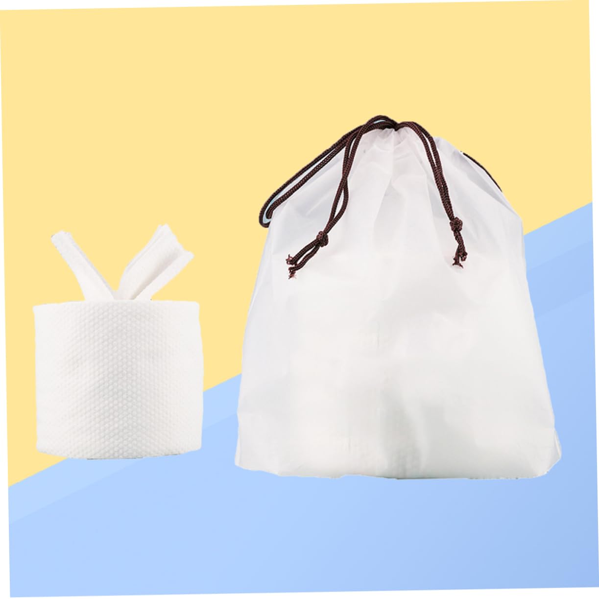 iPetboom 2-Pack Soft Cotton Facial Tissues | Reusable Dry & Wet Face Towels | Travel Toilet Paper & Washcloths | Gentle Makeup Remover Wipes | Perfect for Travel, Gym & Daily Skincare Routine (White)