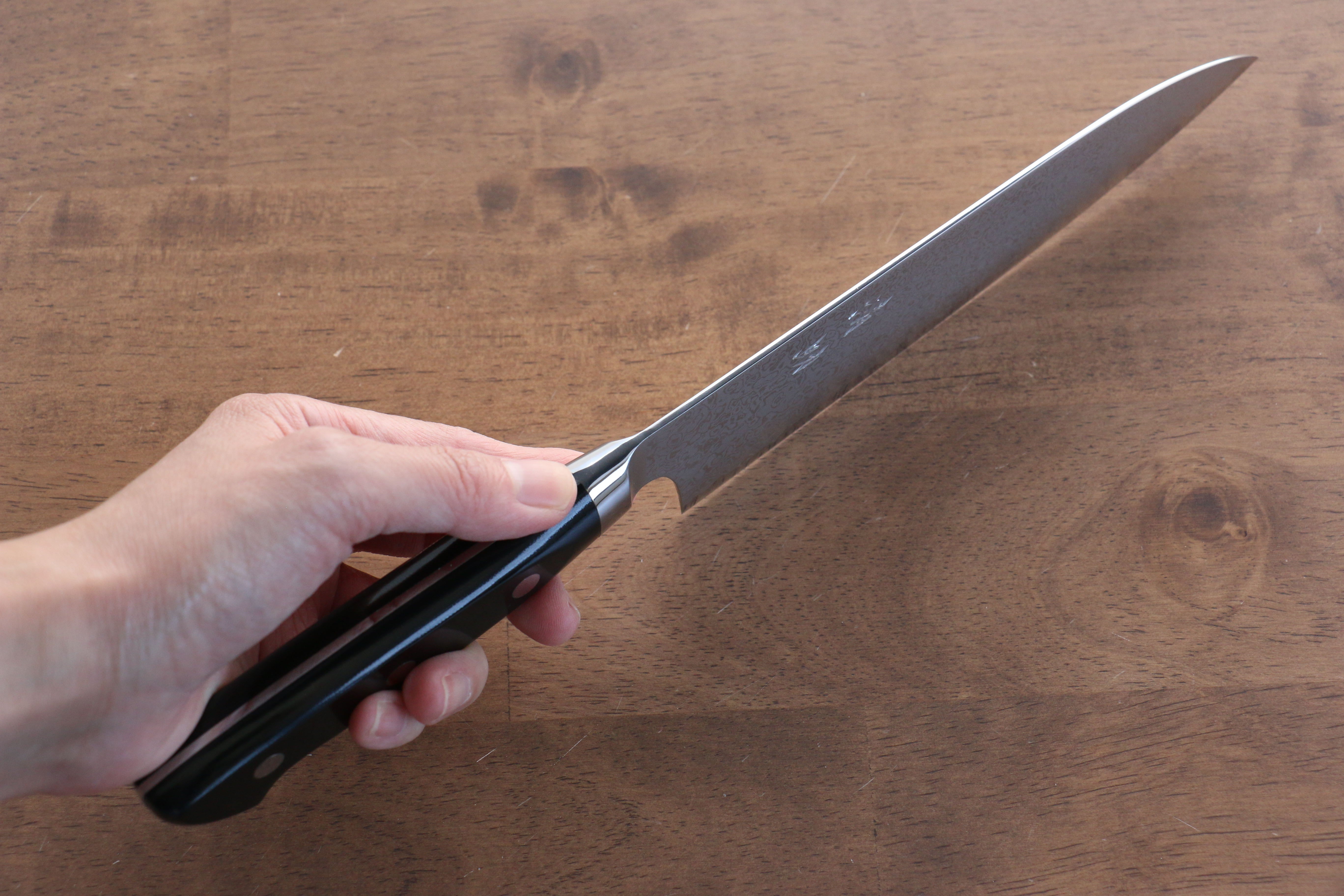 Premium Seisuke VG10 33-Layer Damascus Santoku Knife 170mm with Micarta Handle - Perfect for Slicing, Dicing & Chopping Vegetables, Meat & Fish