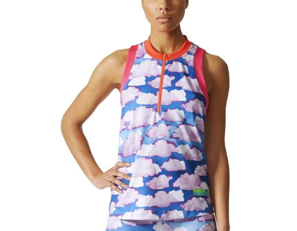 adidas Women's BS1114 Stellasport Workout Tank Top - Breathable, Moisture-Wicking Activewear for Running, Yoga & Gym - White/Pop Purple, Size S