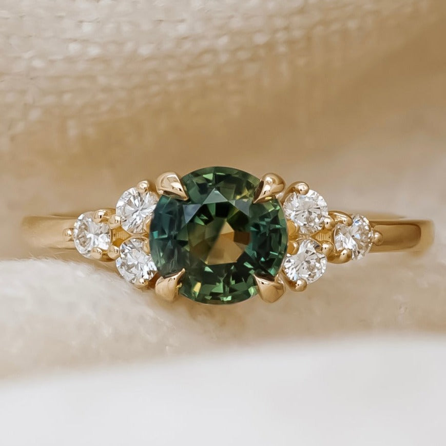 Cleo Sapphire Engagement Ring – Elegant Blue Gemstone Wedding Band for Women, Perfect for Proposals, Anniversaries & Special Occasions
