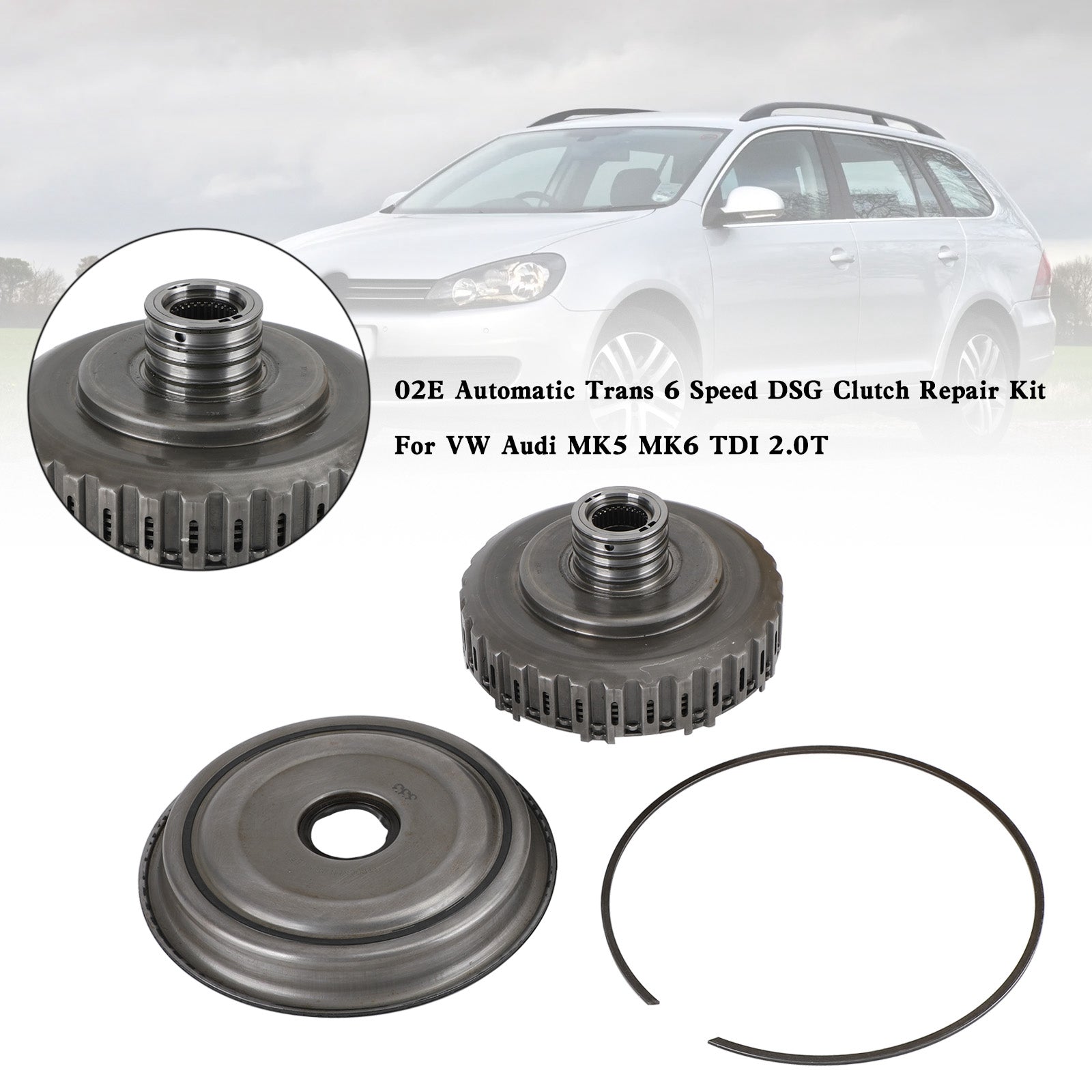 02E Automatic Transmission 6-Speed DSG Clutch Repair Kit for VW Audi MK5 MK6 TDI 2.0T - High-Performance Replacement for Smooth Gear Shifting | Perfect for DIY Repairs & Professional Mechanics