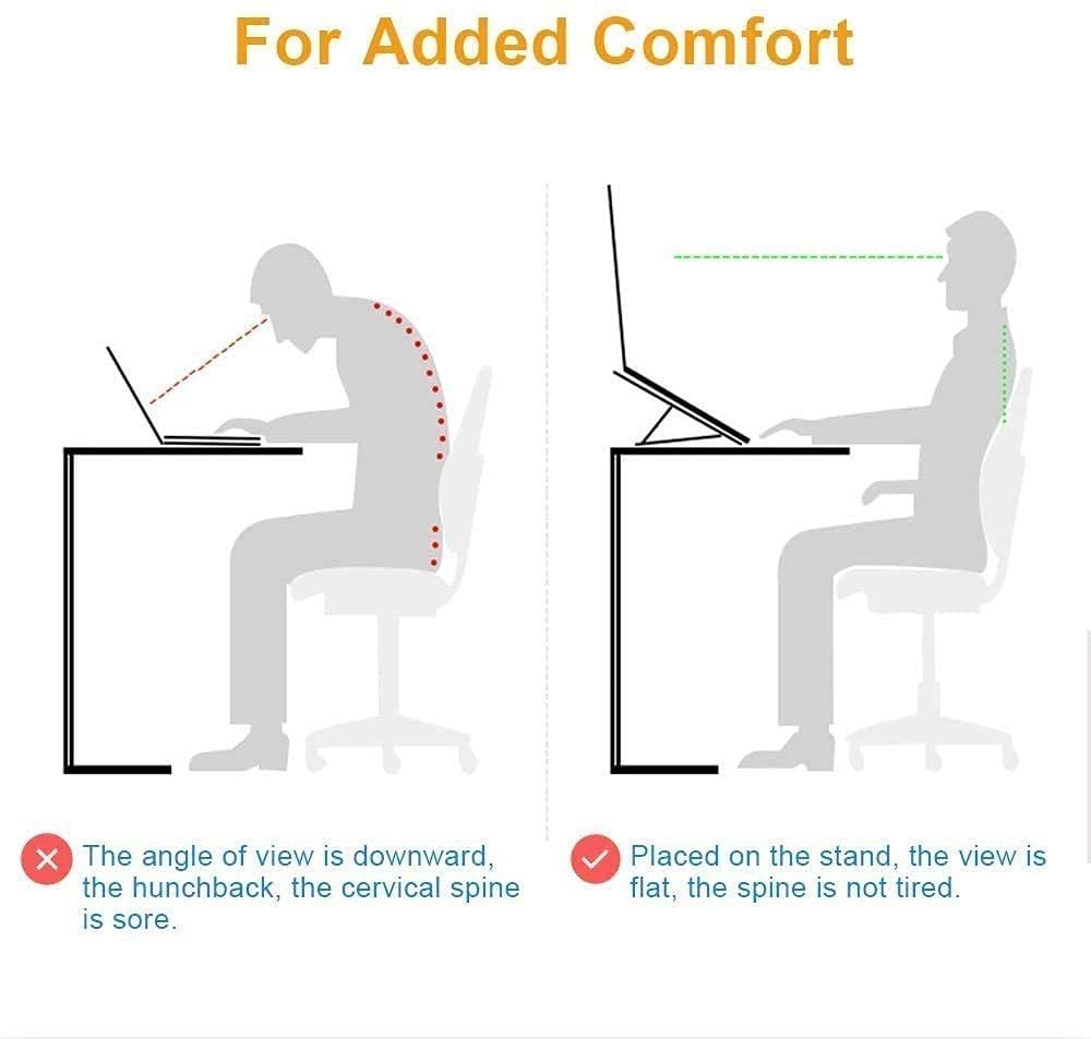 Ergonomic Adjustable Laptop Stand for MacBook Air Pro & 10-15.6