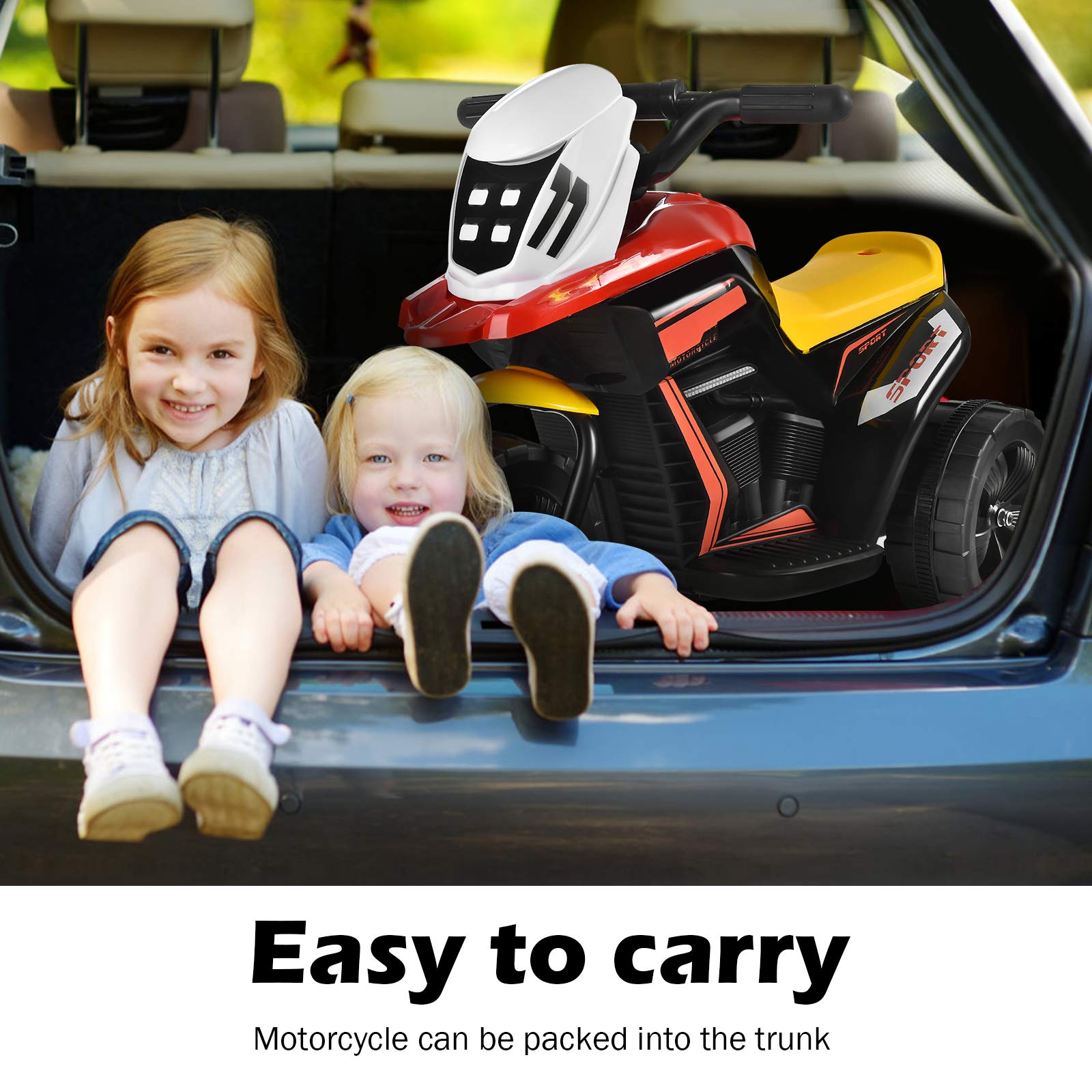 6V Kids Electric Motorcycle with Music & Horn - Ride-On Toy for Toddlers Boys & Girls - Outdoor Play