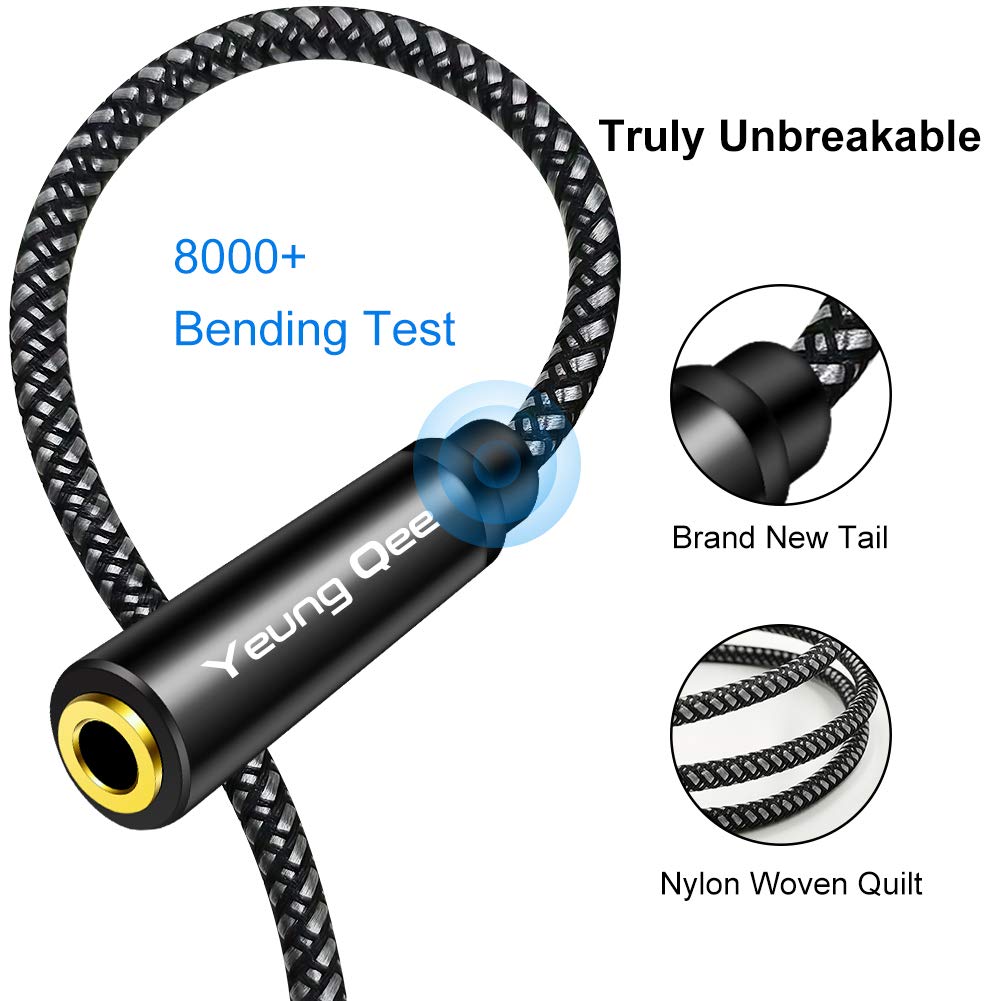 3.5mm Female to 2RCA Male Stereo Audio Y Adapter Cable - 6FT/2M High-Quality Audio Connector for TV, Smartphones, MP3, Tablets, Speakers & Home Theater - Perfect for Gaming, Music Streaming & Home Entertainment