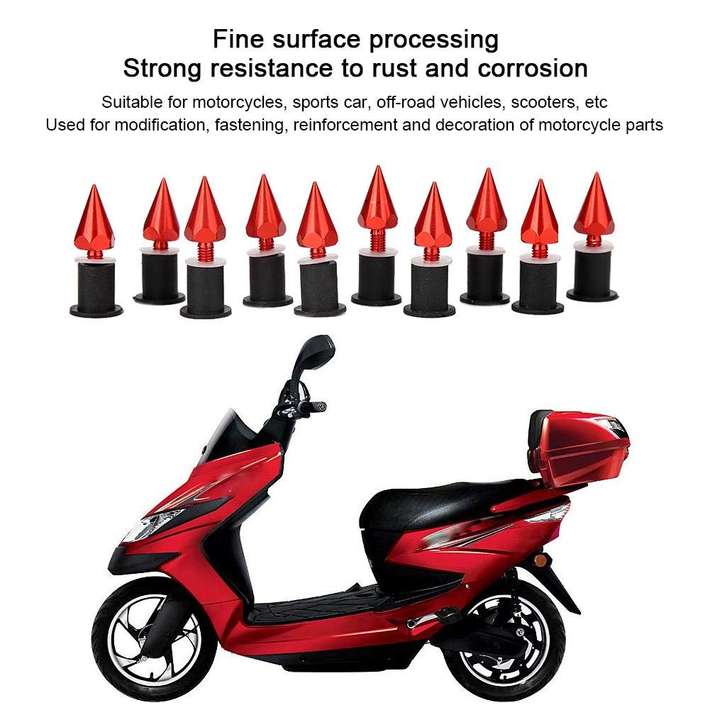 **Akozon M5 Screws Nuts Motorcycle Windshield Wind Screen Modification Kit (Red) - Durable Accessories for Harley, Honda, Yamaha & More - Perfect for Off-Road, Touring & Custom Bike Upgrades**