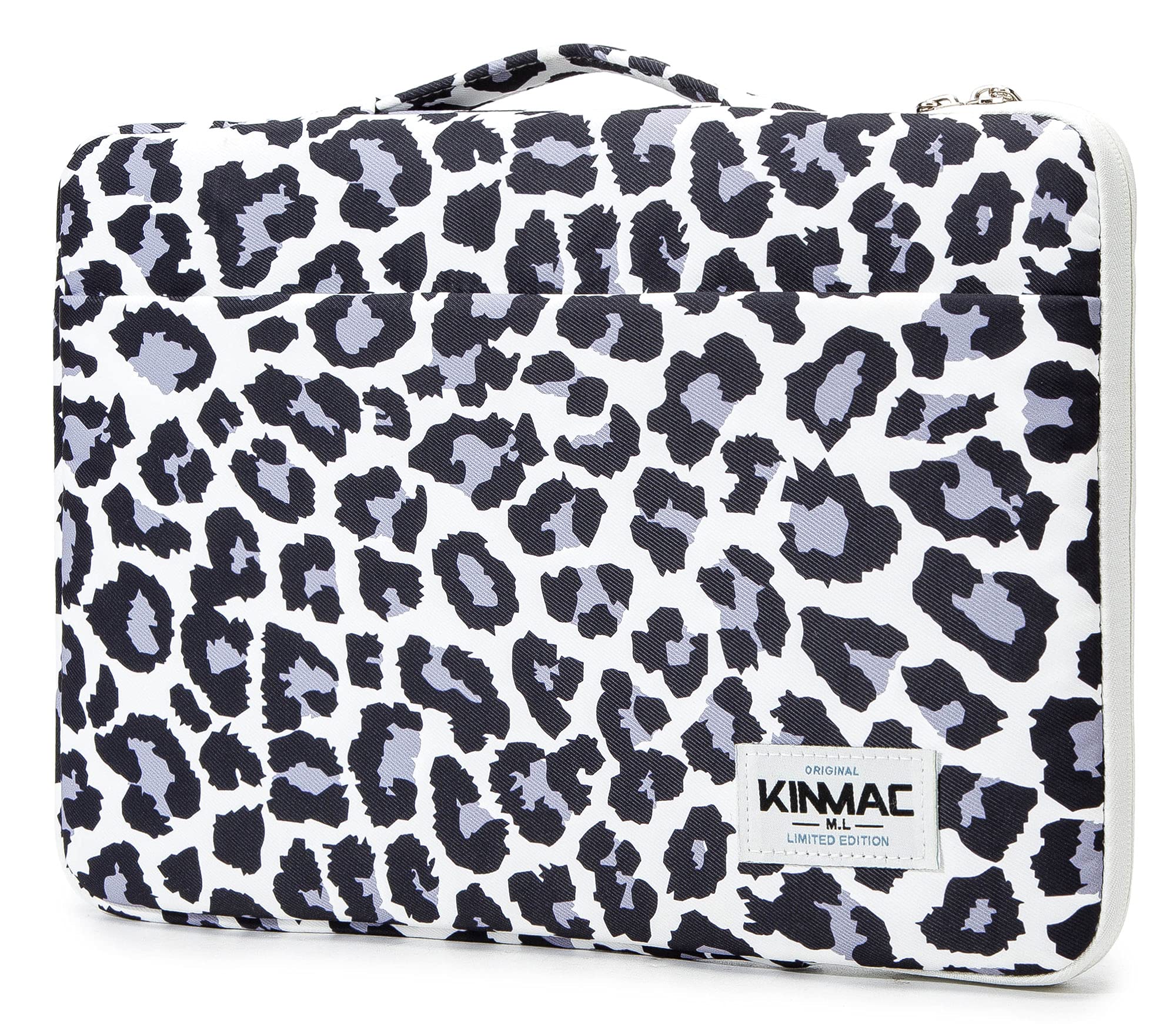 360° Waterproof Laptop Sleeve Case for MacBook Pro 16 & 15-15.6 Inch - Shockproof Protective Bag with Handle (Leopard Print) - Perfect for Travel, Office & School Use
