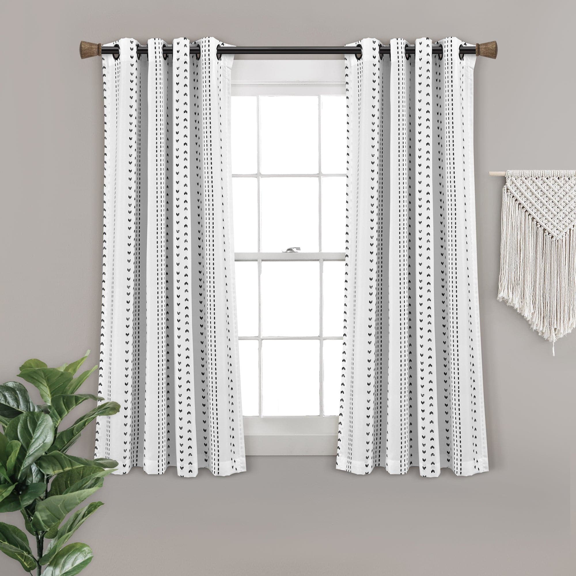 Stylish Hygge Stripe Window Curtain Panel Set - Blackout Thermal Insulated Drapes for Living Room & Bedroom - Perfect for Cozy Home Decor & Light Control