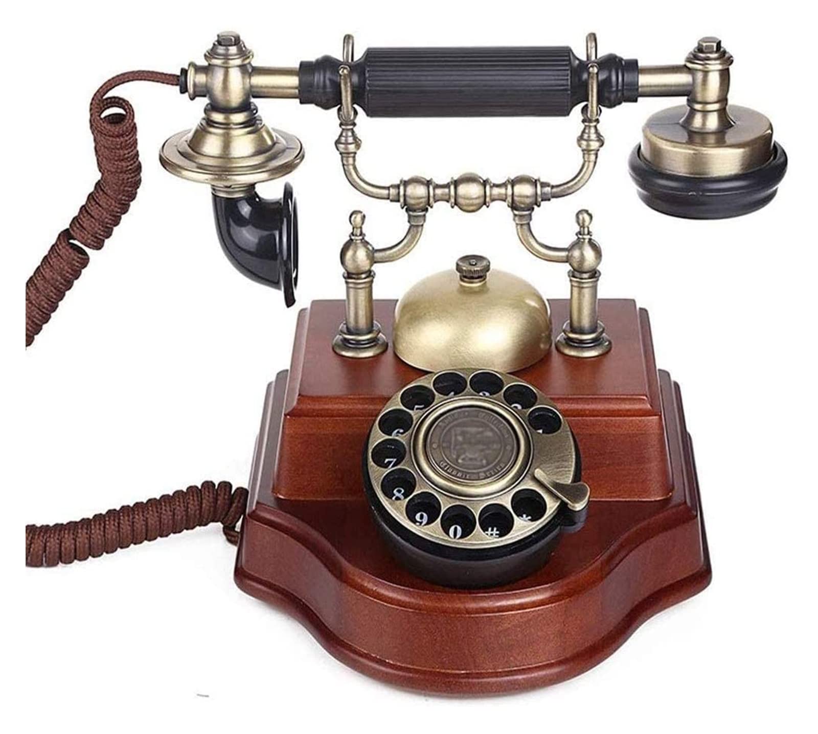 Vintage Rotary Dial Landline Telephone - Retro Copper Antique Style Home Phone for Classic Decor & Nostalgic Collectors | Perfect for Home, Office, and Vintage Themed Events