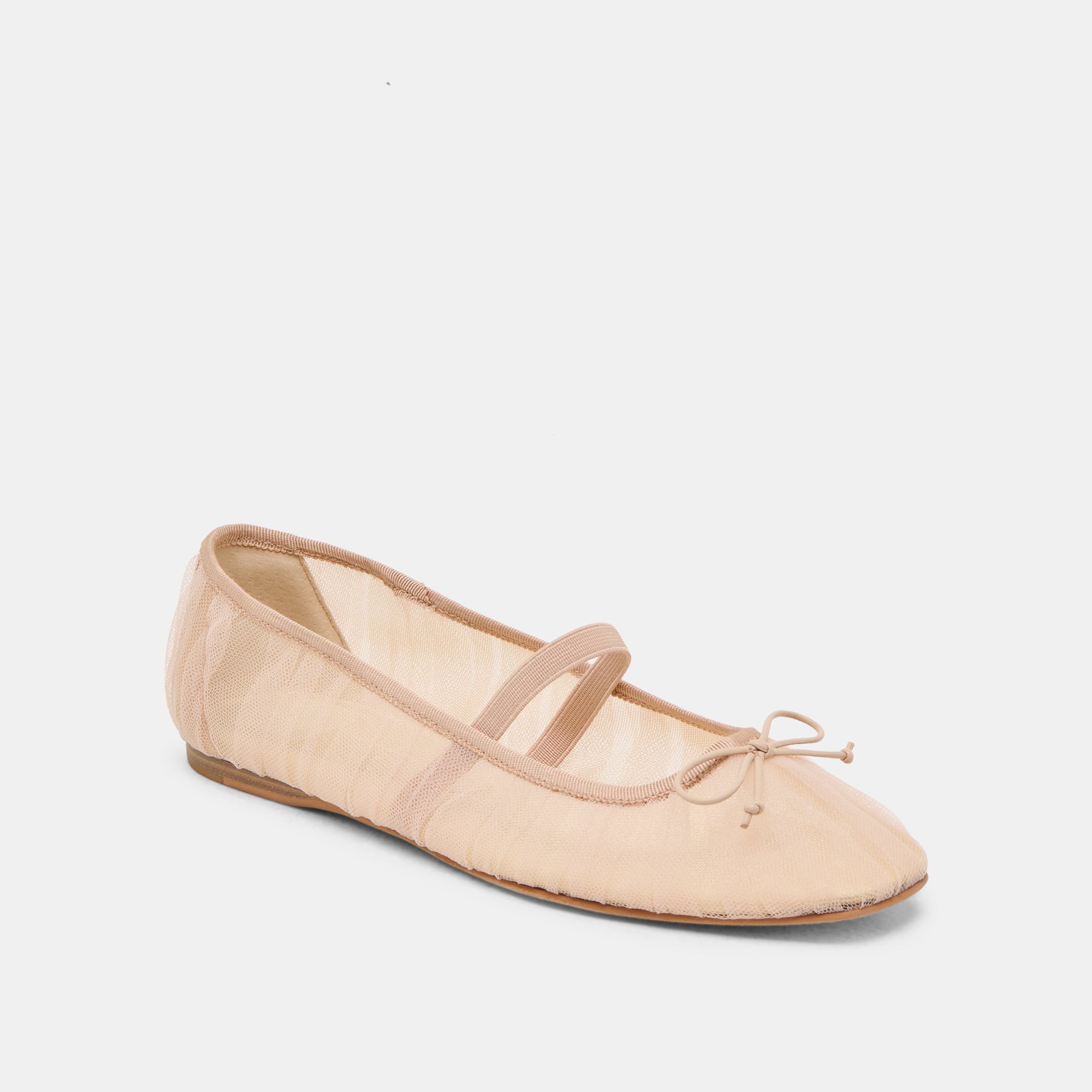 RAEVEN Women's Ballet Flats - Praline Tulle Comfortable Slip-On Shoes for Casual Wear, Work & Special Occasions