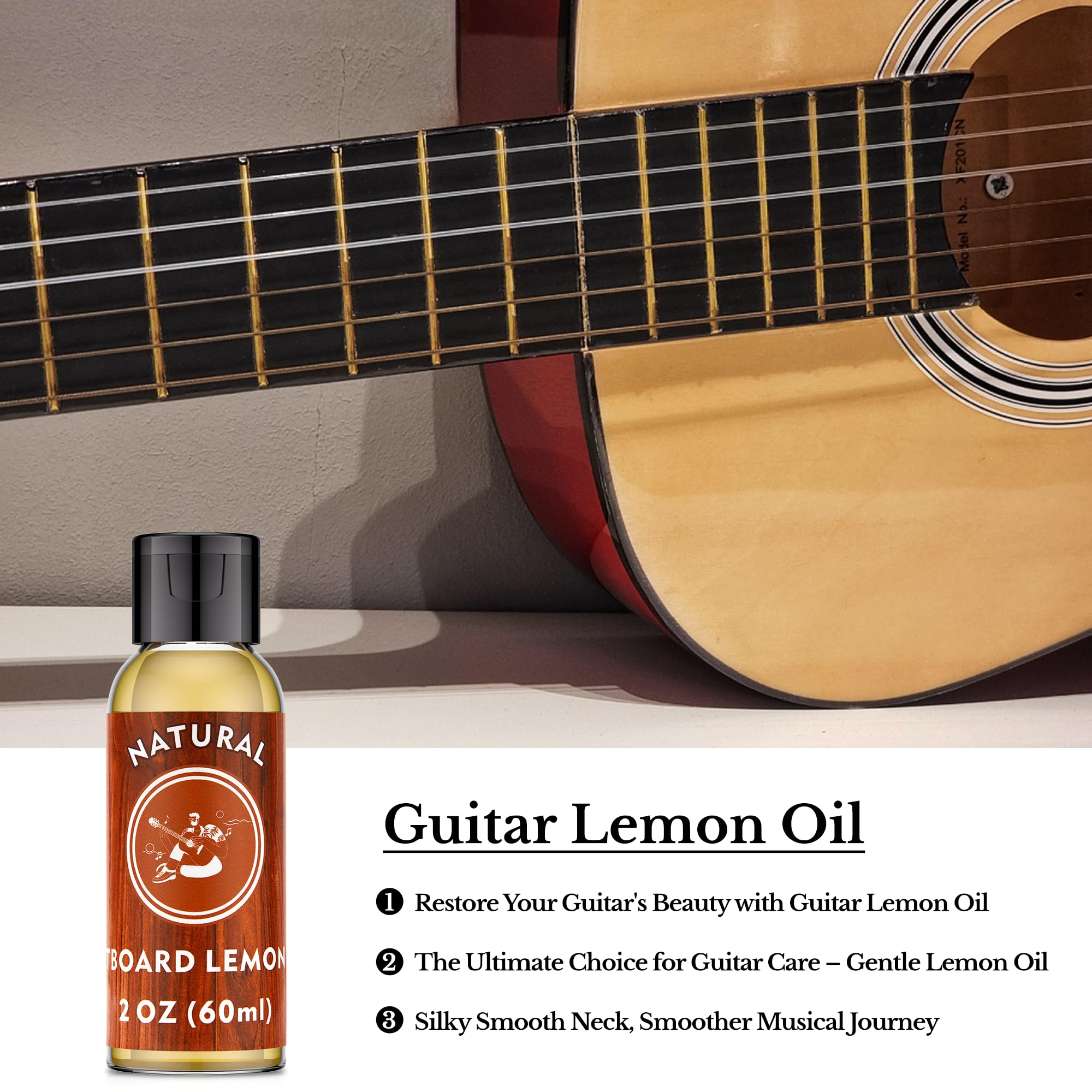 Deviser All-in-One Guitar Cleaning Kit with Lemon Oil & Polish for Maintenance