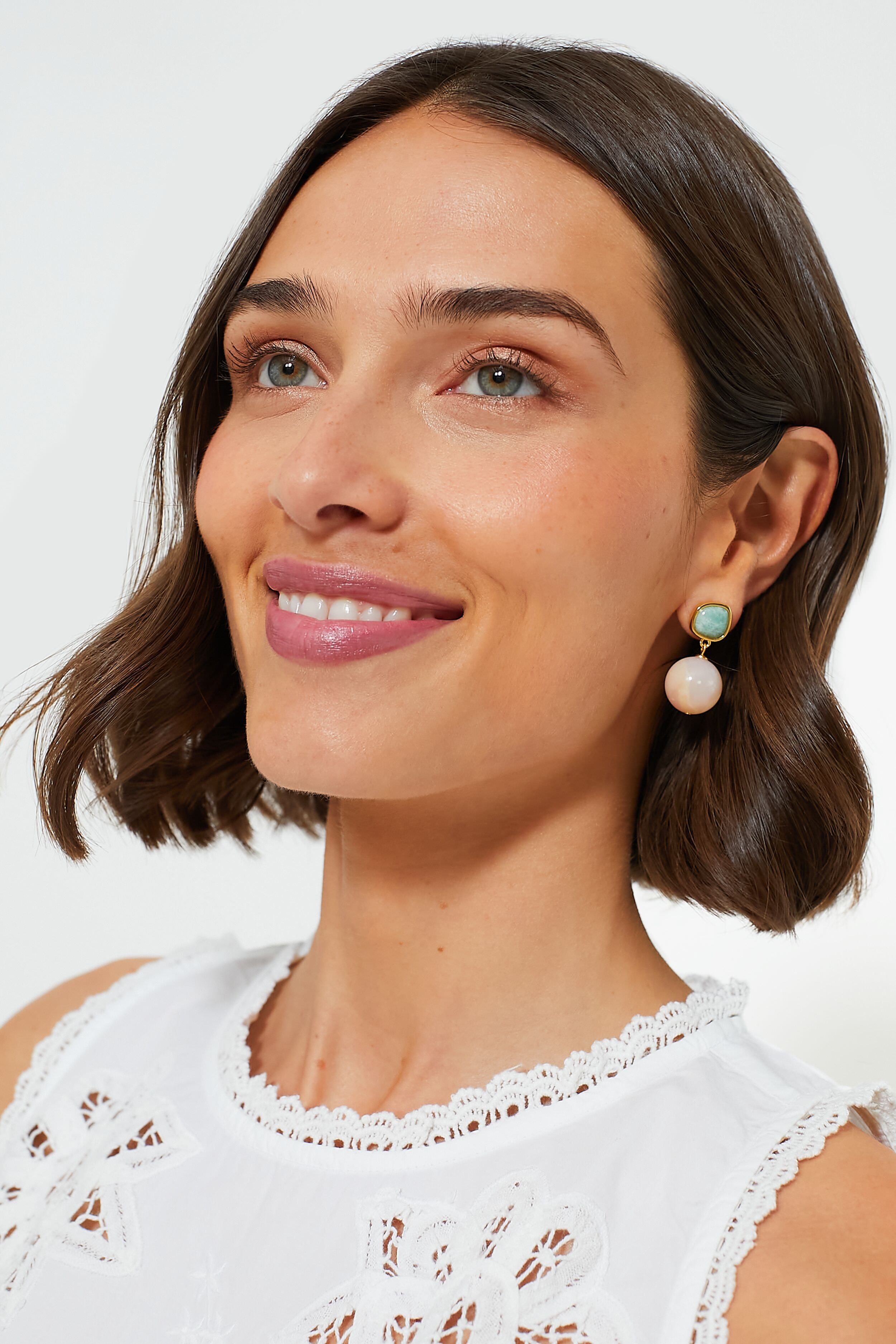Blush Rio Earrings for Women - Elegant Dangle Drop Earrings with Crystals, Perfect for Parties, Weddings & Everyday Wear