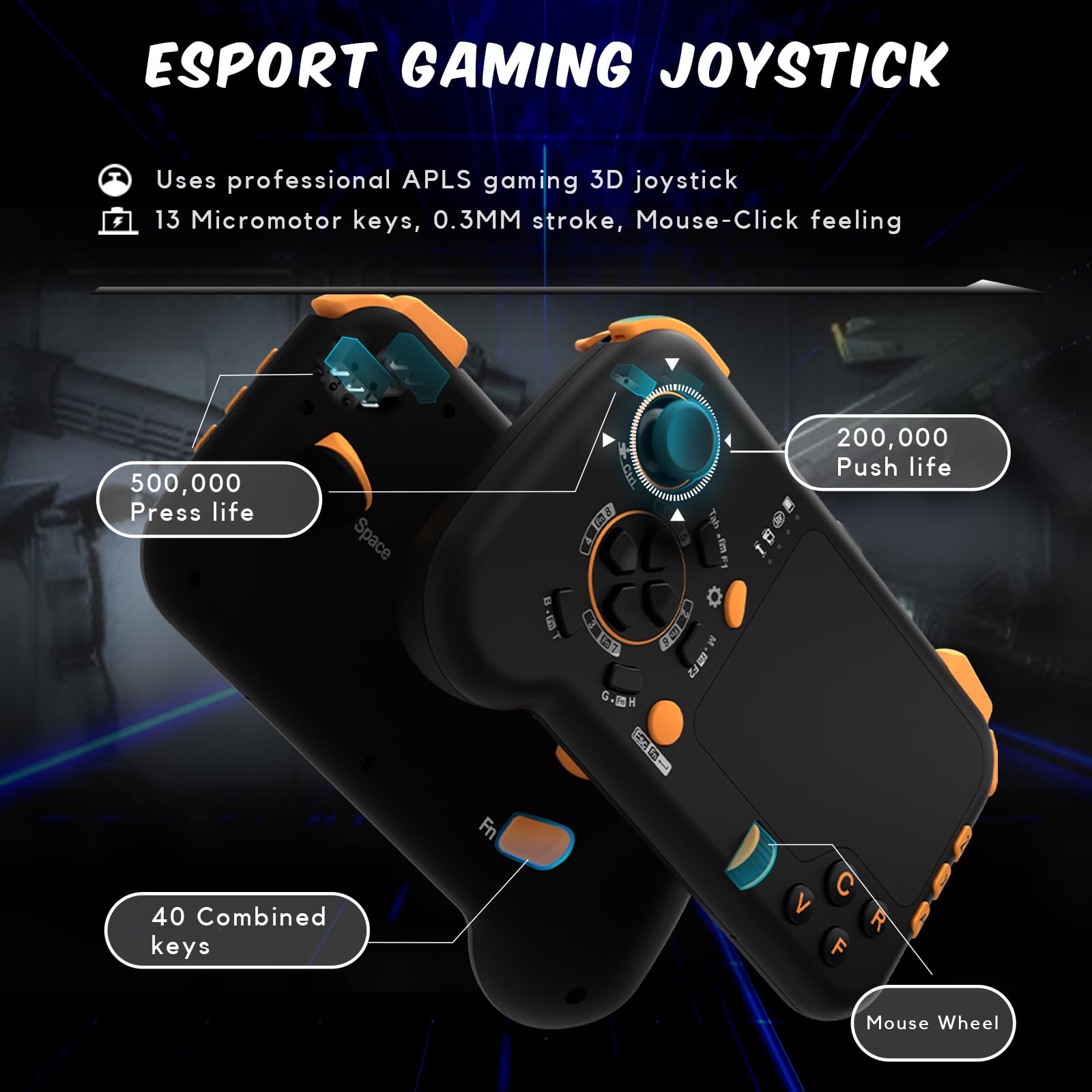 DarkWalker ShotPad Wireless Gyro TouchPad Game Controller - Compatible with PC, Steam Deck, PS4, PS5, Xbox One & Series X/S | Ergonomic Design for FPS, RPG & Racing Games | Perfect for Gaming Enthusiasts & Pro Players