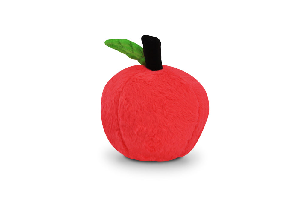 Garden Fresh™ Apple Plush Dog Toy - Soft & Durable Chew Toy for Small & Large Dogs - Fun Interactive Playtime for Pets - Perfect for Indoor & Outdoor Use