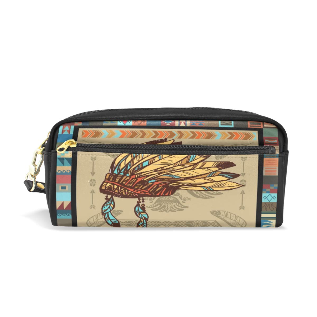 Premium PU Leather Pencil Case - Large Capacity School & Office Organizer for Pens, Stationery, Makeup & Cosmetics | Portable Travel Pouch for Students, Professionals & Artists