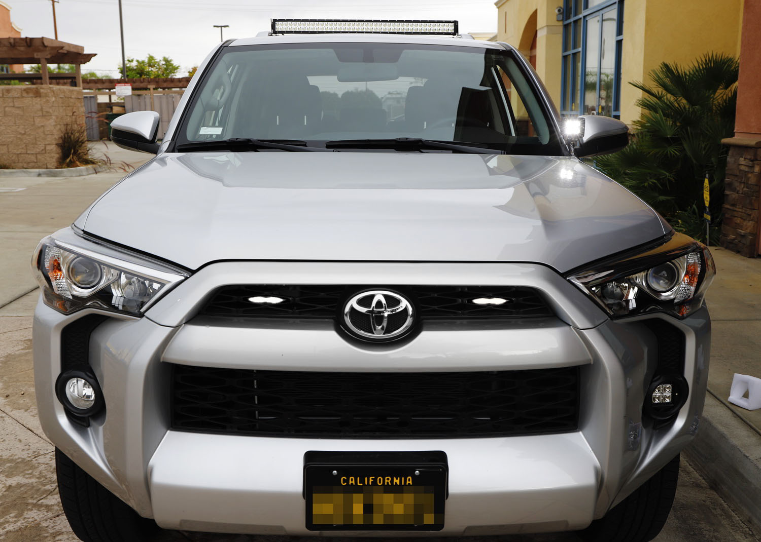 3pc Smoked Lens White LED Front Grille Light Kit for 2014-2023 Toyota 4Runner - Off-Road Lighting Upgrade for Night Driving & Adventure