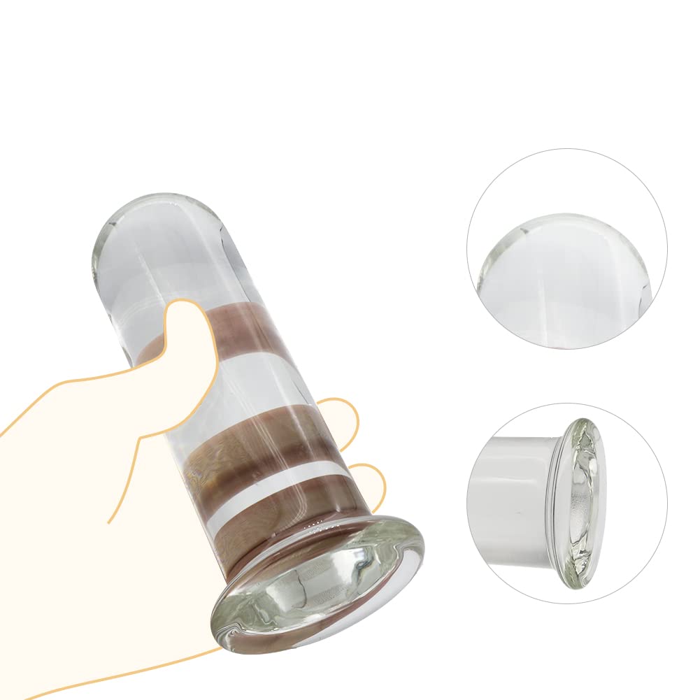 Premium FST Large Glass Dildo - Crystal Clear Penis Shaped Anal Plug & Trainer for Women & Men | Safe & Smooth Adult Sex Toy for Couples & Solo Play | Perfect for Anal Training, BDSM & Sensual Exploration