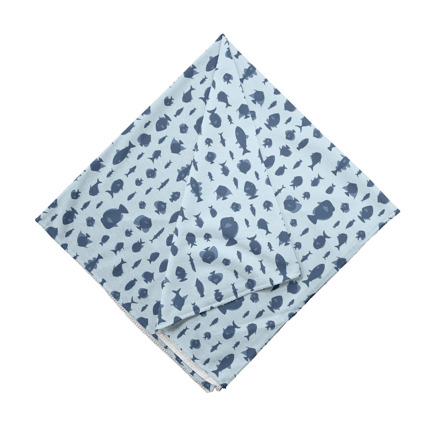 Ambesonne Fish Bandana - Aquarium Underwater Life Print Unisex Head Scarf & Neck Wrap for Beach, Swimming, Fishing & Outdoor Activities
