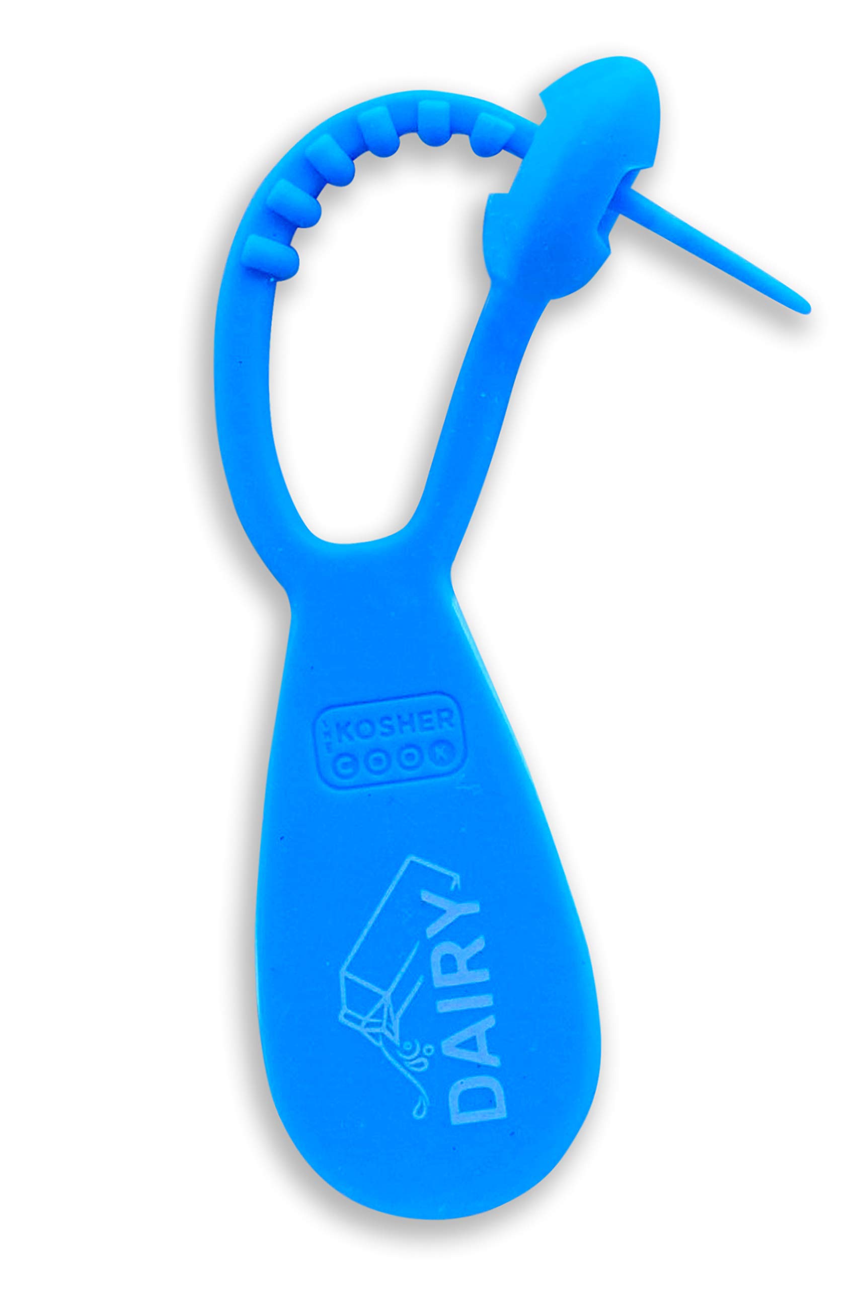 Premium Dairy Blue Kosher Tag - Heat Resistant & Dishwasher Safe Silicone Label for Kitchen Utensils | Perfect for Kosher Meal Prep, Food Safety Organization & Kitchenware Identification