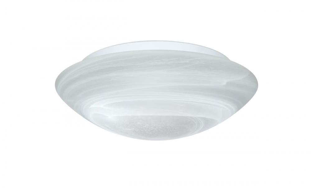 Nova Collection 977252C White Transitional One Light Ceiling Mount Fixture - 10.25 Inch Modern Lighting for Bedroom, Hallway & Entryway