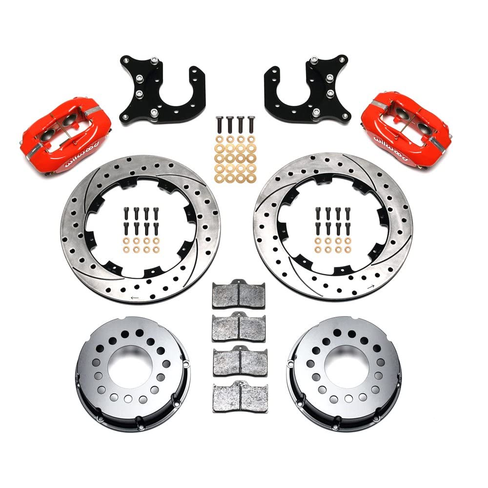 FDLI Performance P/S Rear Suspension Kit - Drilled & Painted Red - Upgrade for Racing, Drifting & Track Use