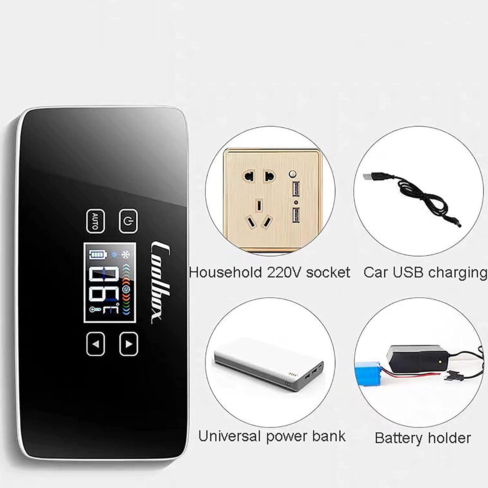 Portable Insulin Cooler Travel Case - Mini USB Car Refrigerator for Medicine Storage with LCD Display & Rechargeable Battery - Perfect for Diabetics, Travel, Camping and Road Trips