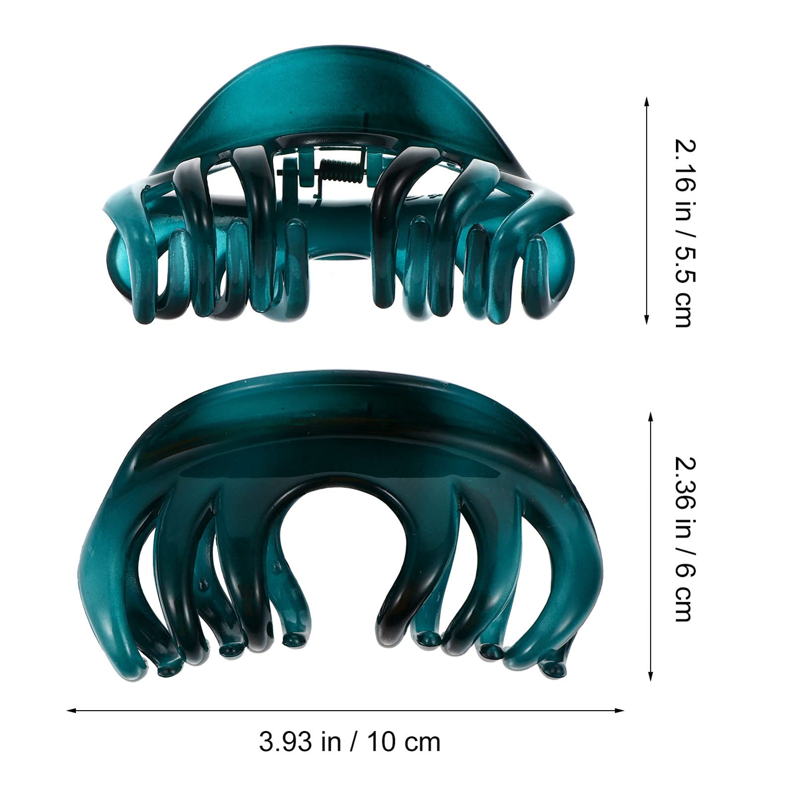 Beaupretty 2 Pack Octopus Hair Clips for Women - Non Slip Grip Large Hair Claw Clamps, Delicate Acrylic Hair Jaw Clips in Blue - Perfect for Updos, Ponytails and Everyday Hairstyles