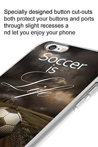 Premium Slim Hard Case for iPhone 6/6s (4.7 Inch) - Non-Slip Grip Protective Cover | Perfect Fit for iPhone 6/6s (2015 Models) | Ideal for Sports, Outdoor Activities & Daily Use - Soccer Lovers Design