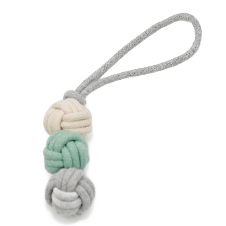 **Mint Ice Cream Rope Balls Puppy Tug Toy – Handmade Dog Chew Toys for Small Dogs, Durable Tug-of-War Rope Ball – Perfect Puppy Gift & Eco-Friendly Pet Toy – Great for Playtime, Training & Bonding**