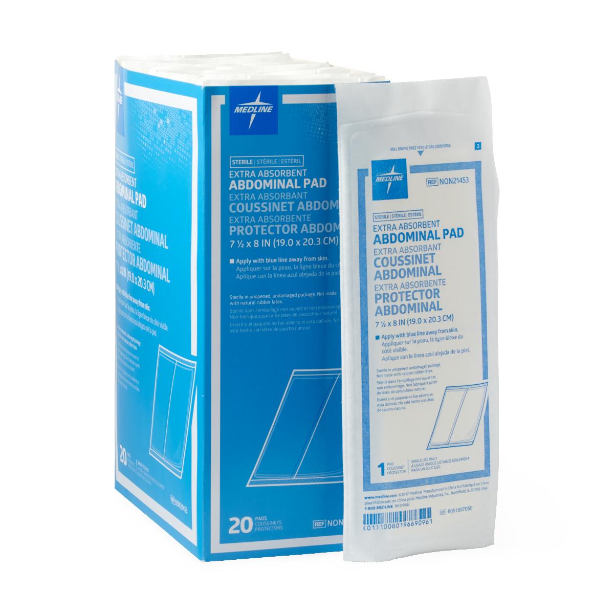 Sterile Abdominal (ABD) Pads - Premium Wound Care Dressings in Various Sizes for Post-Surgical, First Aid & Emergency Medical Use