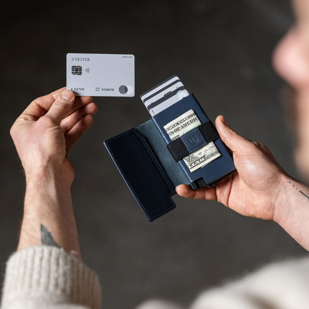 Ekster Pro RFID Blocking Wallet - Slim Minimalist Front Pocket Wallet for Men with Money Clip & Card Holder - Perfect for Travel, Business & Everyday Use