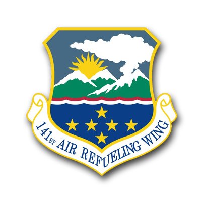 US Air Force 141st Air Refueling Wing Vinyl Decal Sticker - 5.5 Inch Military Emblem for Cars, Laptops & Helmets - Patriotic Air Force Gifts for Veterans & Enthusiasts