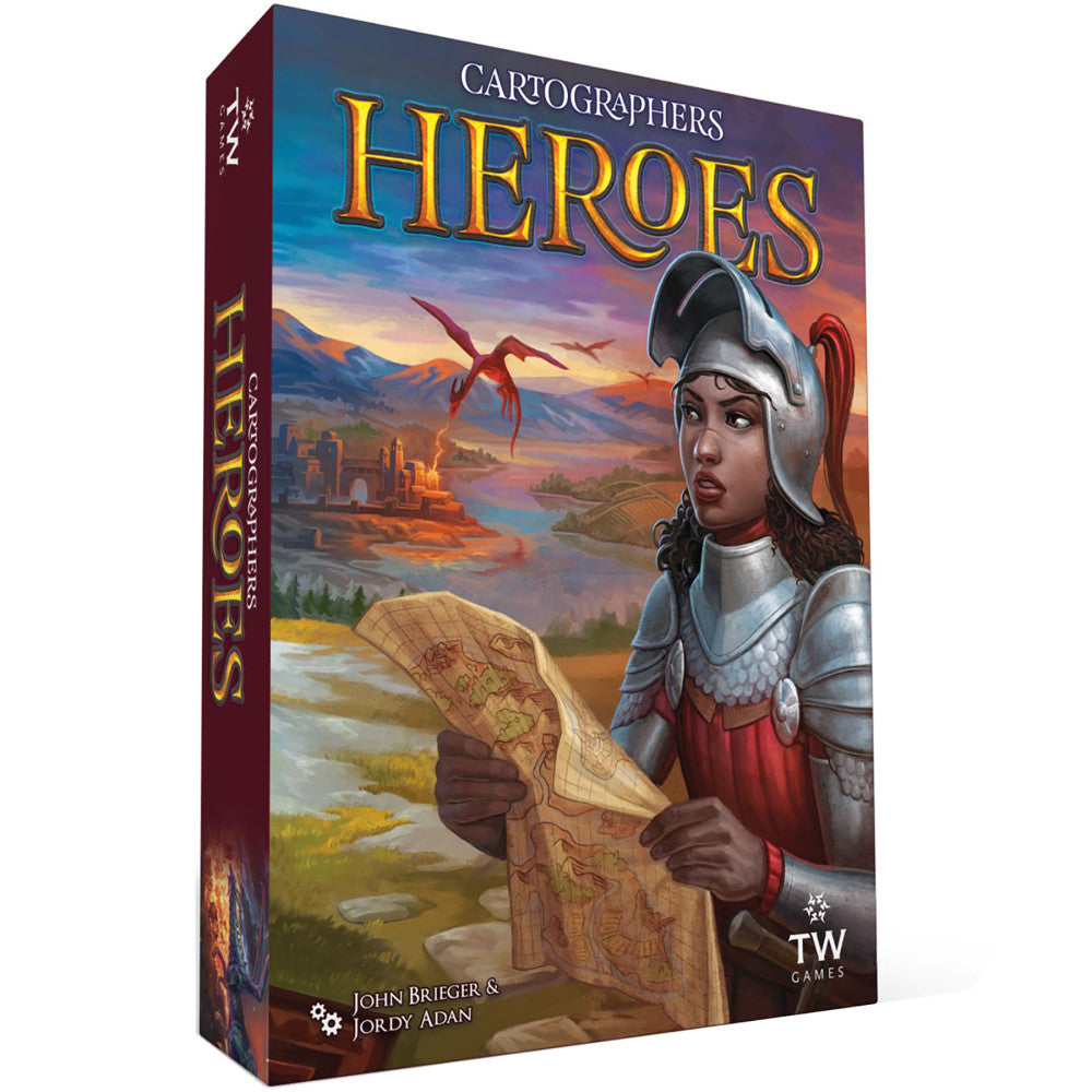 Cartographers Heroes Board Game - Strategic Map Drawing Adventure for Adults & Families | Perfect for Game Nights & Strategy Enthusiasts