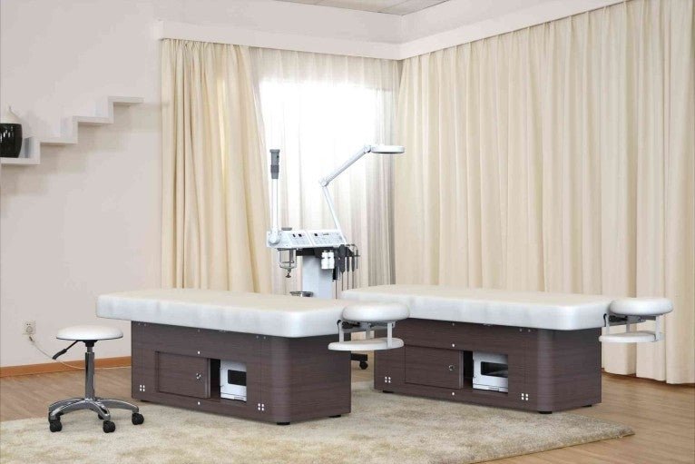 Silverfox 3 Motors Electric Facial Bed Spa Massage & Exam Table with Cabinet 2285B - Professional Salon & Spa Equipment for Facial Treatments, Massage Therapy & Skin Care Procedures