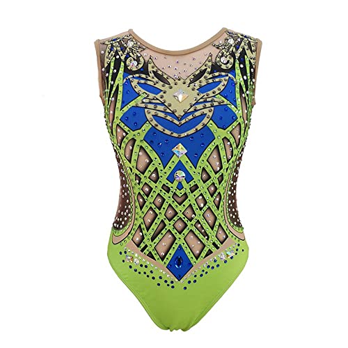LIUHUO Handmade Synchronized Swimming Suits for Girls - Professional Training & Competition Leotards - Perfect for Swim Meets, Water Ballet, and Aquatic Performances